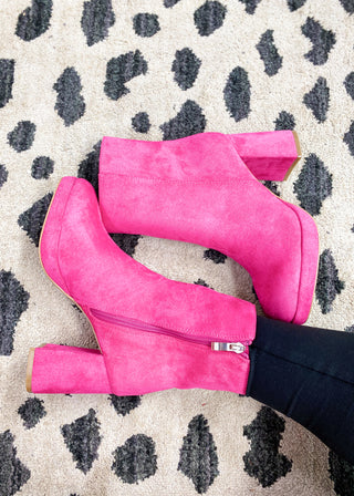 Corkys Slug Bug Bootie - Fuchsia Suede