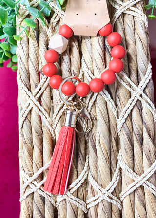 Daphne Bead & Tassel Wrist Keychain