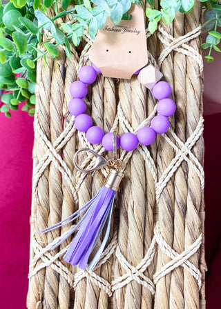 Daphne Bead & Tassel Wrist Keychain