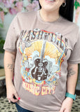 Deep Heather Mauve Nashville Graphic T-Shirt