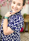 For The Plot Chevron Print Top