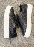 Corkys Glaring Sneaker - Black Chunky Glitter