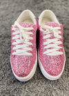 Corkys Glaring Sneaker - Pink Chunky Glitter