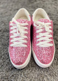 Corkys Glaring Sneaker - Pink Chunky Glitter