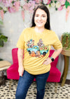 Heather Mustard Fall Truck Graphic T-Shirt