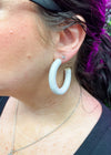 Journee Raffia Hoop Earrings