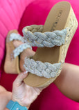 Corkys Mystique Wedge - Clear Rhinestones