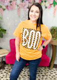 Orange Checkerboard Boo Graphic T-Shirt