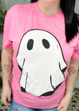 Pink Ghost Graphic T-Shirt