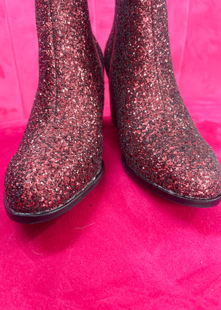 Corkys Razzle Dazzle Bootie - Burgundy - ALL SALES FINAL -