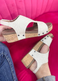 Corkys Refreshing Wedge - White Glitter
