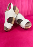 Corkys Refreshing Wedge - White Glitter