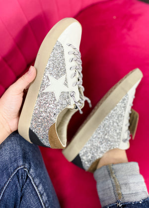 Paula Sneaker - Silver Sparkle