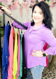 Solid Color Lizzy Wrinkle Free Top | S-3X