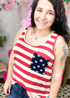 Stars & Stripes Bow Detail Tank Top
