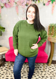 The Best Nights Waffle Knit Sweater