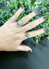 The Brenda Oblong Turquoise Ring-ALL SALES FINAL-