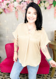 The Hard Truth Solid Satin Top | S-3X