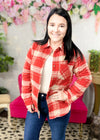 They Leave Us Plaid Fleece Jacket