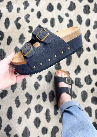 Corkys Wannabe Sandal - Black Denim