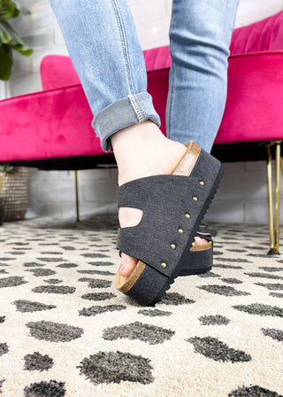 Corkys Wannabe Sandal - Black Denim