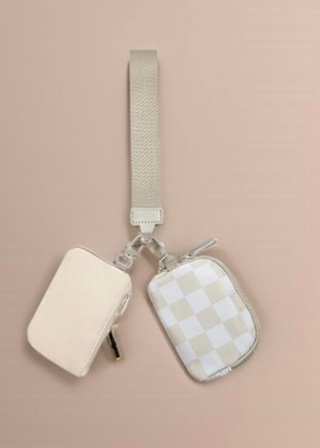 Haley Dual Pouch Wristlet Keychain