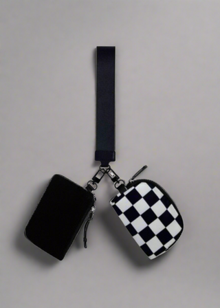 Haley Dual Pouch Wristlet Keychain