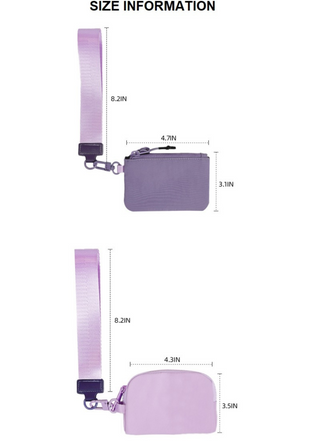 Haley Dual Pouch Wristlet Keychain