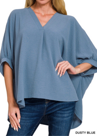 Miss Those Days Woven Puff Sleeve Top | S-3X