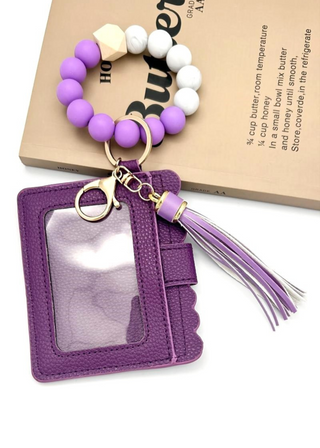 Brylie Beaded Bracelet Keychain Card Holder