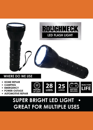 Roughneck LED Flashlight with Strap