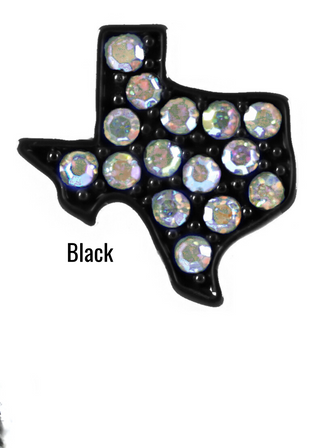 Rusk Texas Rhinestone Stud Earrings