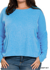 No Trouble Maker Ribbed Dolman Sweater | S-3X
