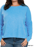 No Trouble Maker Ribbed Dolman Sweater | S-3X