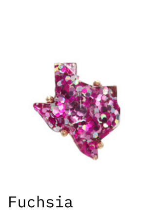 Coleman Glitter Texas Stud Earrings - ALL SALES FINAL -