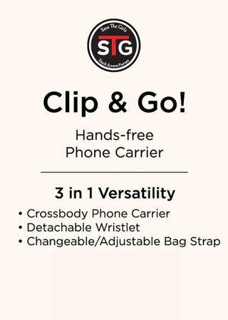 Save The Girls Clip & Go Strap w/ Pouch