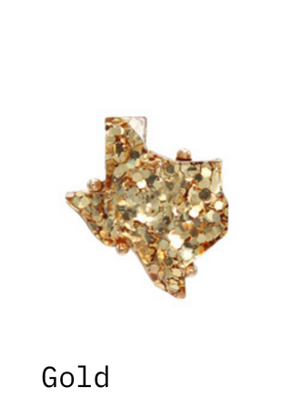 Coleman Glitter Texas Stud Earrings - ALL SALES FINAL -