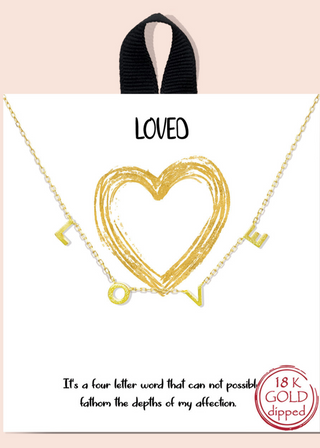 Love Tiny Charm Necklace