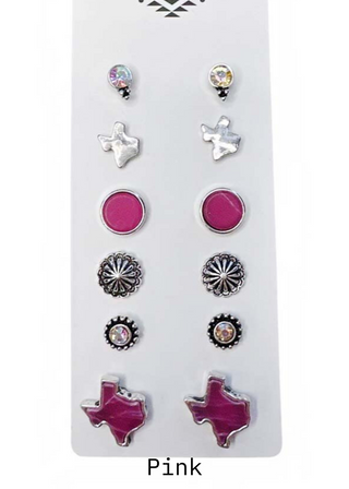 Cottle 6 Piece Stud Earring Set