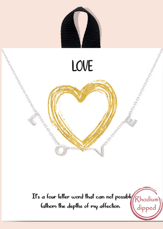 Love Tiny Charm Necklace