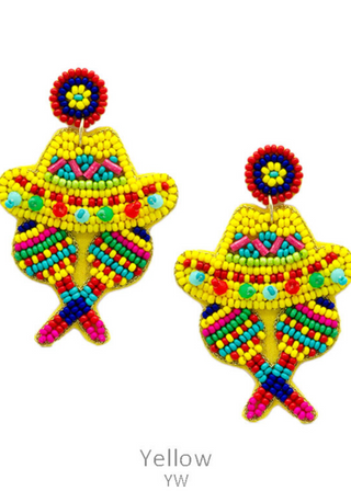 Maraca Seed Bead Earrings