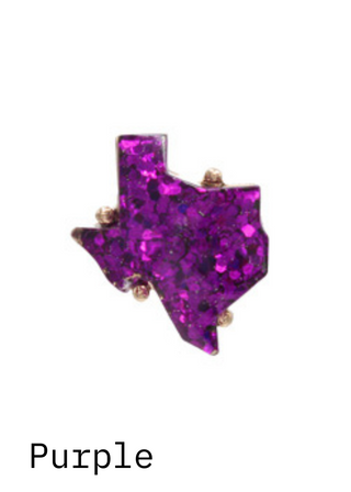 Coleman Glitter Texas Stud Earrings - ALL SALES FINAL -