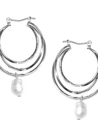 La Blanca Layered Metal Hoop Earrings