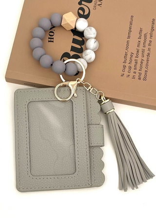 Brylie Beaded Bracelet Keychain Card Holder