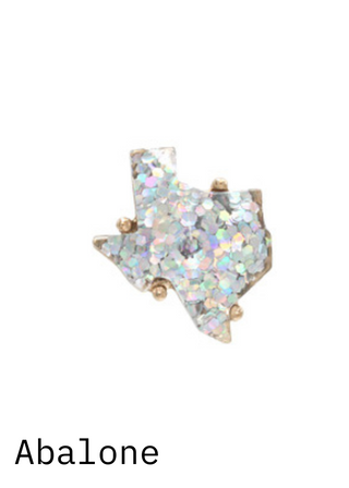 Coleman Glitter Texas Stud Earrings - ALL SALES FINAL -