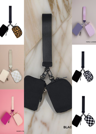 Haley Dual Pouch Wristlet Keychain