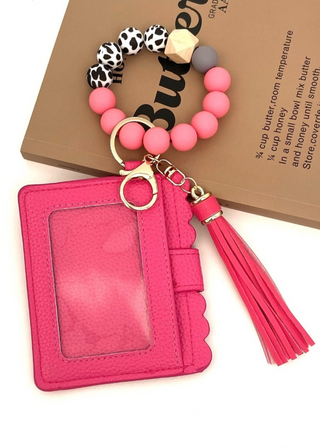 Brylie Beaded Bracelet Keychain Card Holder