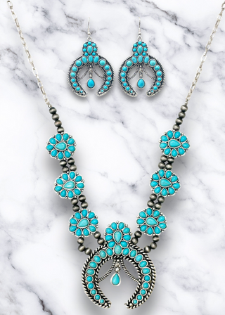 Sachse Squash Blossom Necklace & Earring Set