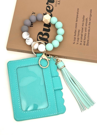 Brylie Beaded Bracelet Keychain Card Holder