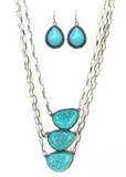 Ector Triple Layer Turquoise Necklace
